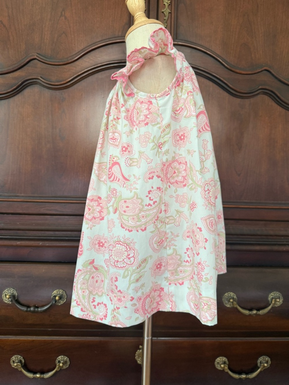 Shrimp & Grits Pink Floral Smocked Bishop Dress 12M Boutique Easter Spring - Picture 5 of 8